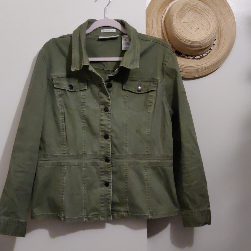 Olive jean jacket